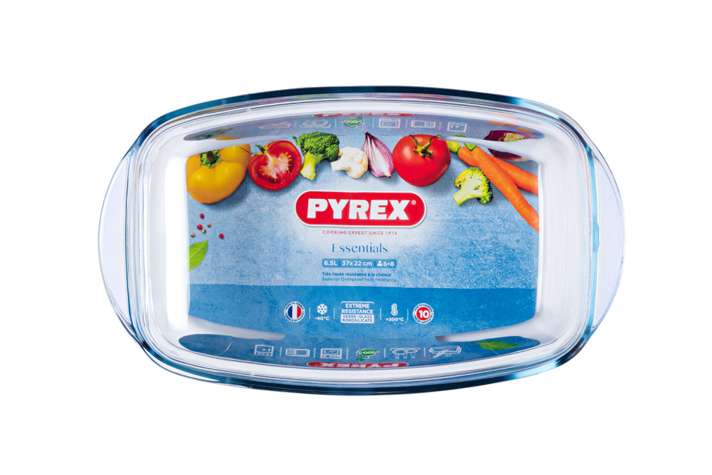 Pyrex Essentials Rechteckige Kasserolle aus ultrabeständigem Glas - Pyrex®  Webshop DE