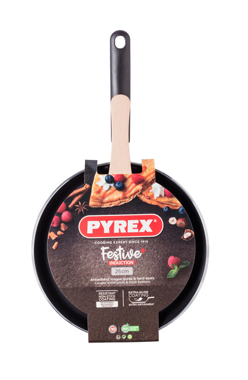Pyrex Festive + crepe Pfanne für alle Herdarten einschließlich Induktion geeignet